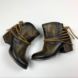 Freebird Casey Ankle Boots Western Boho Leather 6